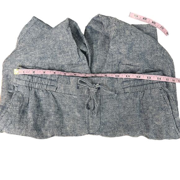 Old Navy Womens Pants Small Linen Blend Pull On Coastal Beach Minimalist Ankle - Picture 9 of 11